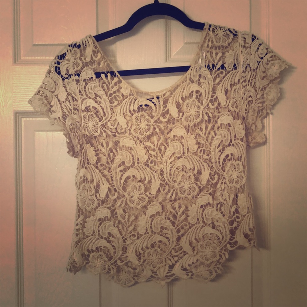 Small Stellino lace crop top